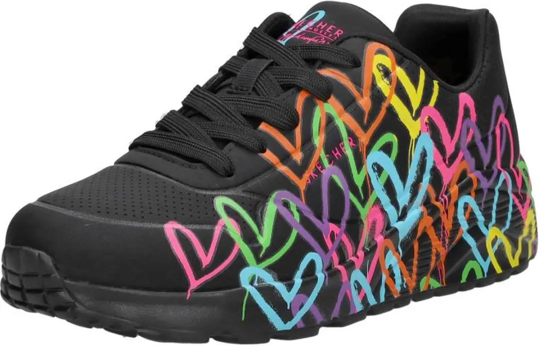 Skechers Uno Lite Sneakers 034204 - Dames - Zwart - afbeelding 3 van 6