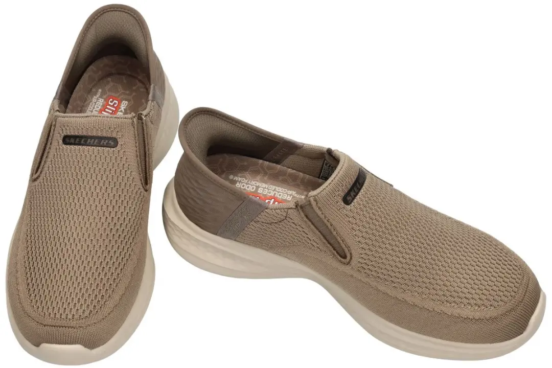 Skechers Slade Deacon Heren Instappers - Taupe - afbeelding 4 van 6