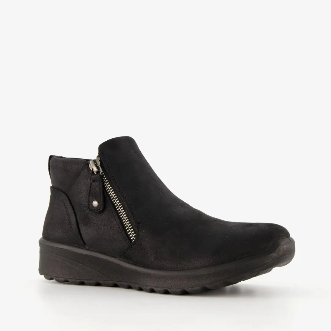 Skechers Lovely Vibe dames enkellaarsjes zwart