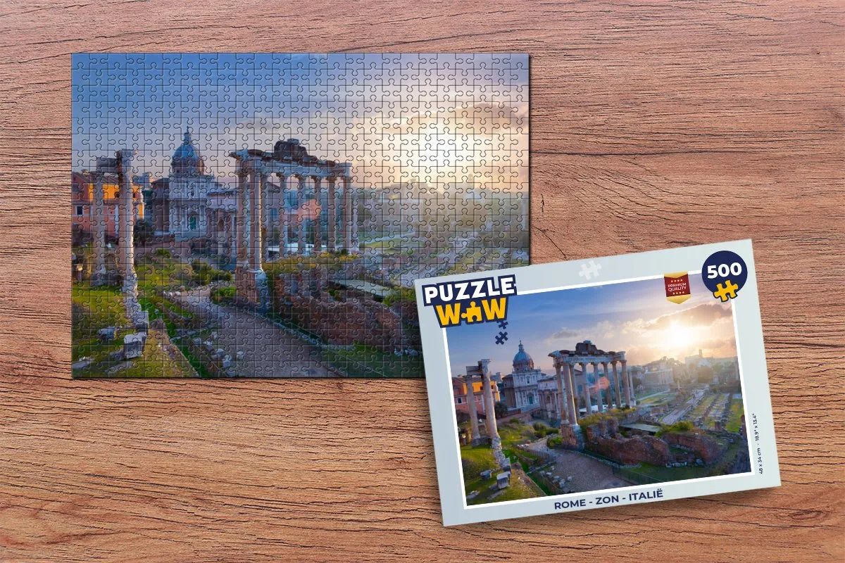 PuzzleWow Rome Italië Legpuzzel 500 Stuks - Multicolor