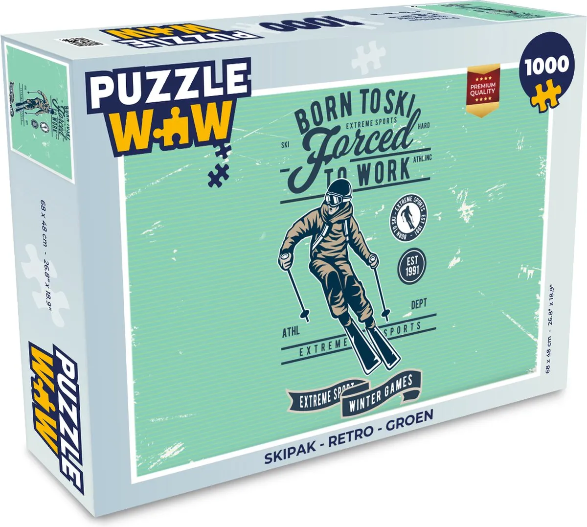 PuzzleWow Retro Legpuzzel 1000 Stuks - Multicolor