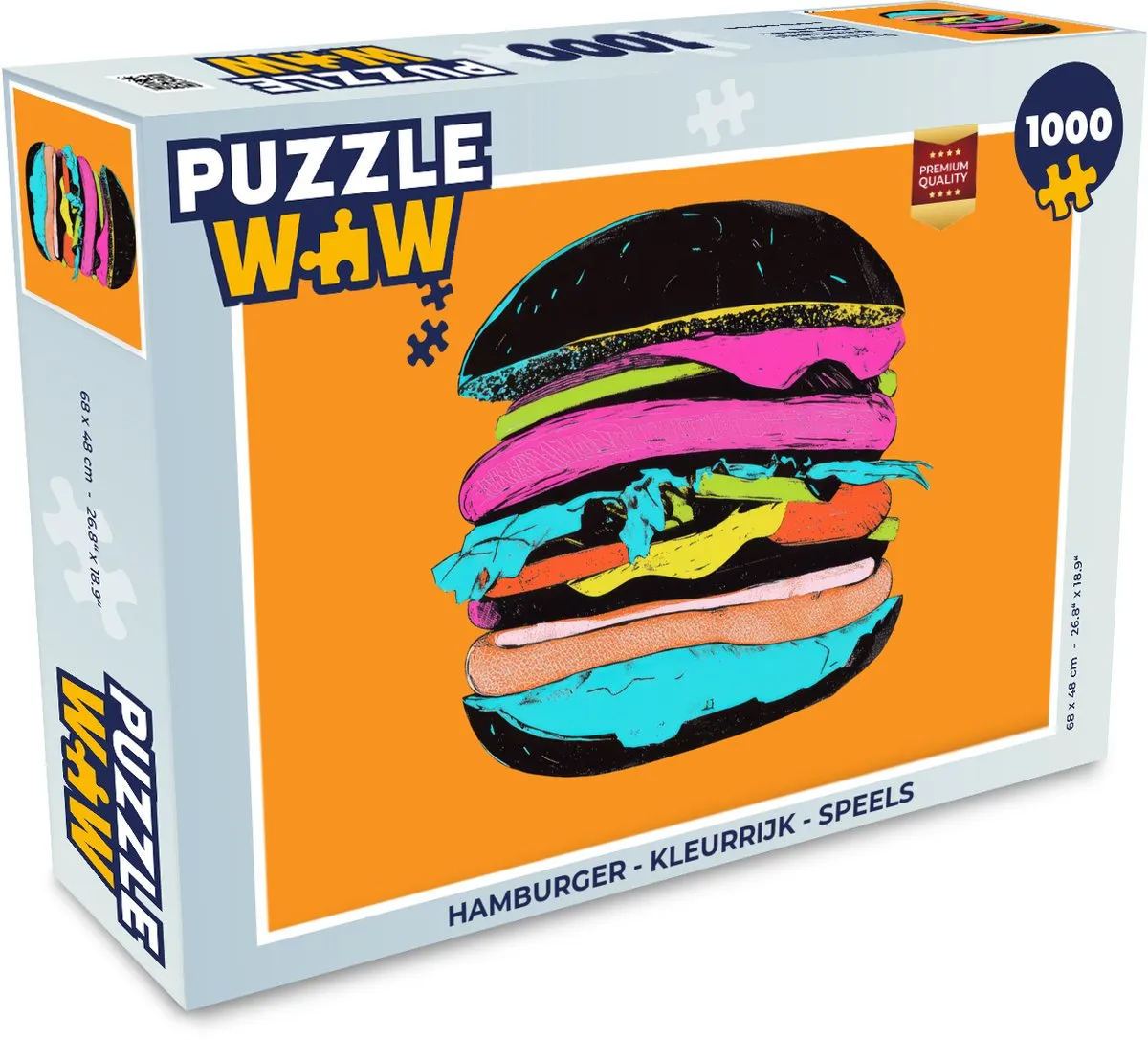 PuzzleWow Legpuzzel 1000 Stuks - Hamburger