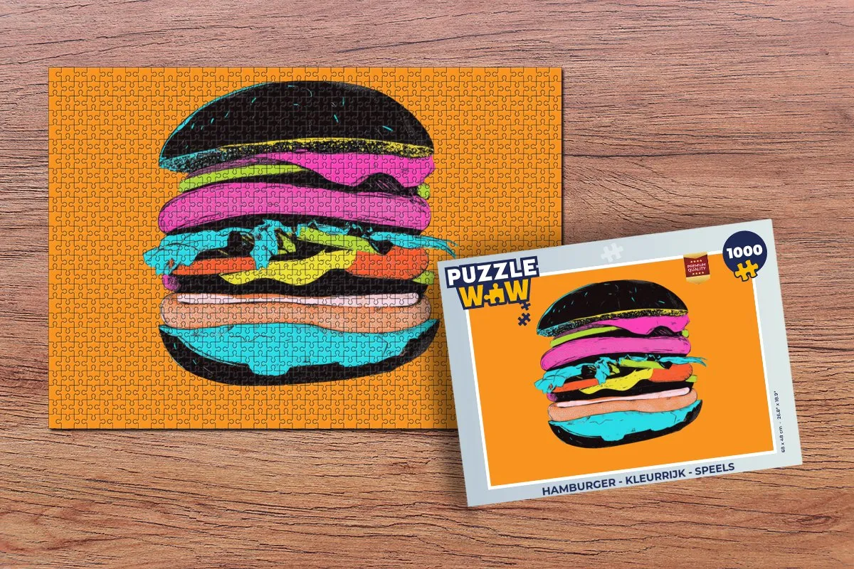 PuzzleWow Legpuzzel 1000 Stuks - Hamburger