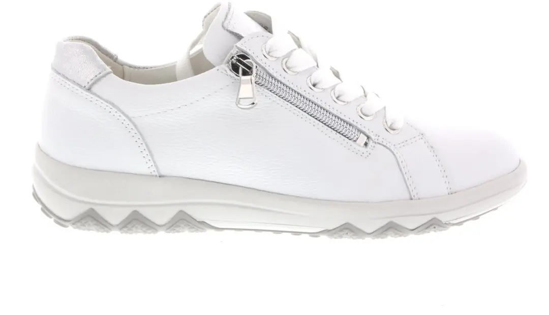 Dames Sneakers Waldlaufer H-teresa Weiss Argento Wit