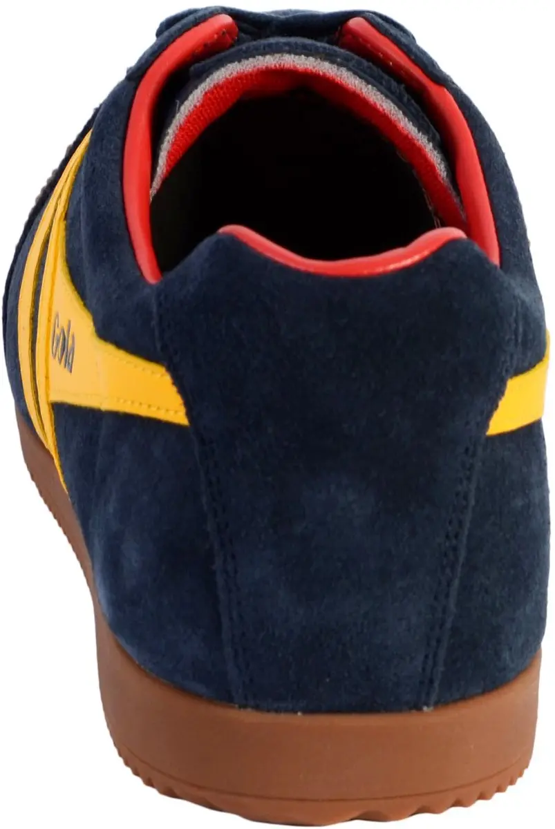 Gola Harrier Suede Heren Sneaker - Navy/Rood - afbeelding 3 van 6