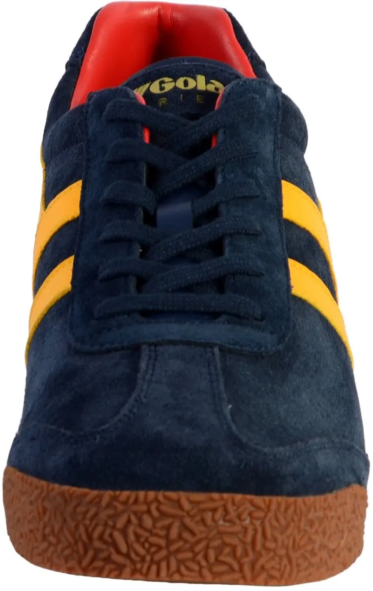 Gola Harrier Suede Heren Sneaker - Navy/Rood - afbeelding 4 van 6