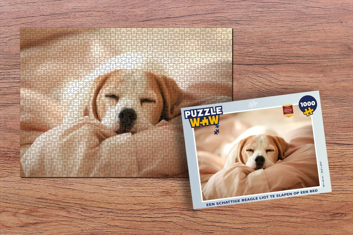 PuzzleWow Legpuzzel Beagle 1000 Stuks - Multicolor