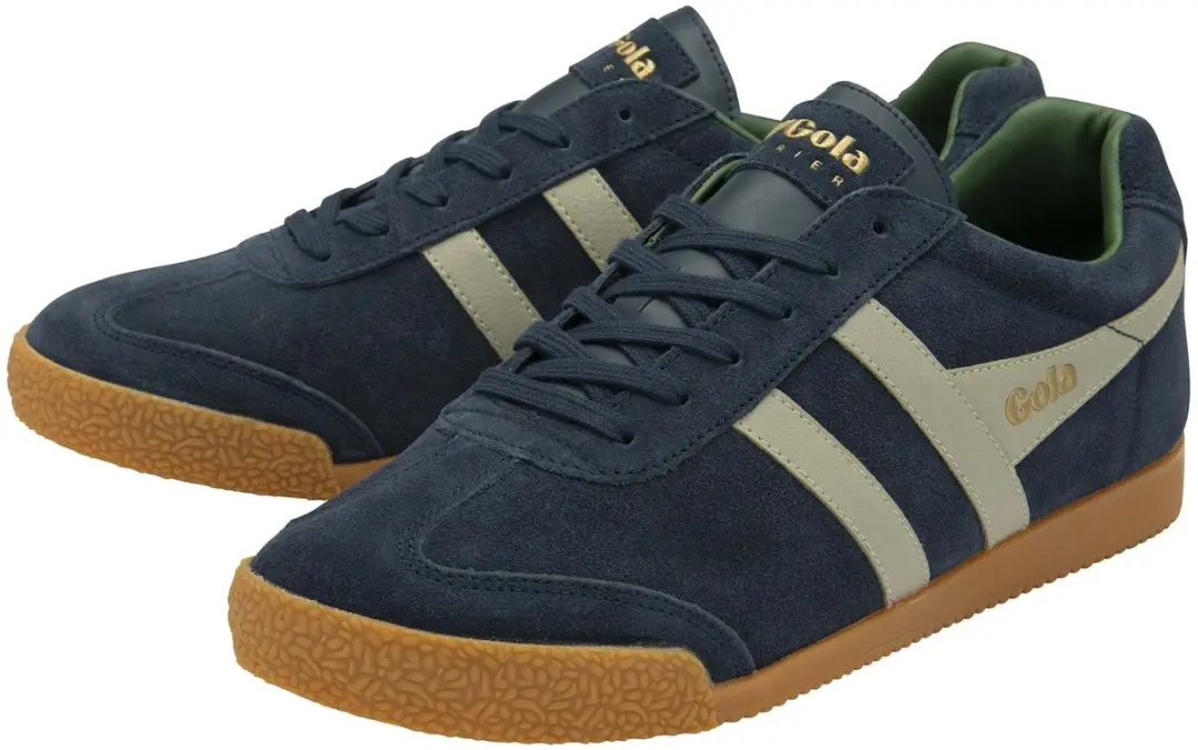 Gola Harrier Suede Sneakers - Blauw/Beige - afbeelding 4 van 6