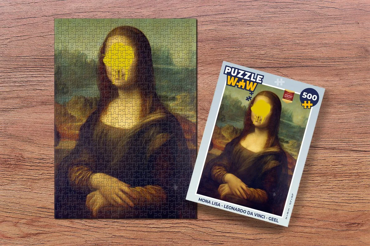 PuzzleWow Mona Lisa Legpuzzel 500 Stuks - Multicolor