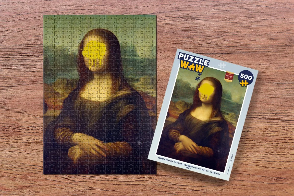 PuzzleWow Mona Lisa Legpuzzel 500 Stuks - Multicolor