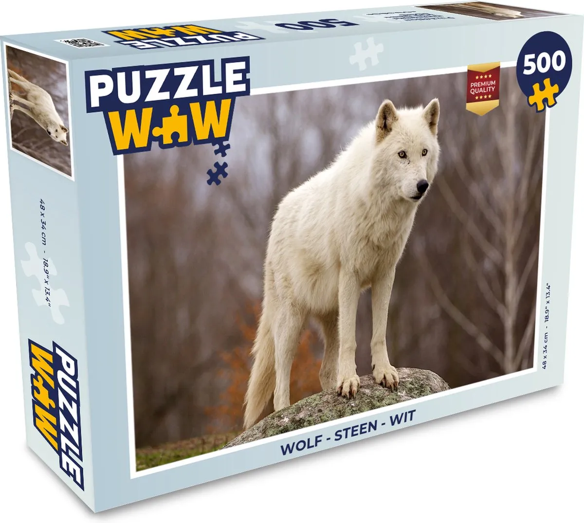 PuzzleWow Legpuzzel 500 Stuks - Wit - MPN 6017553629682