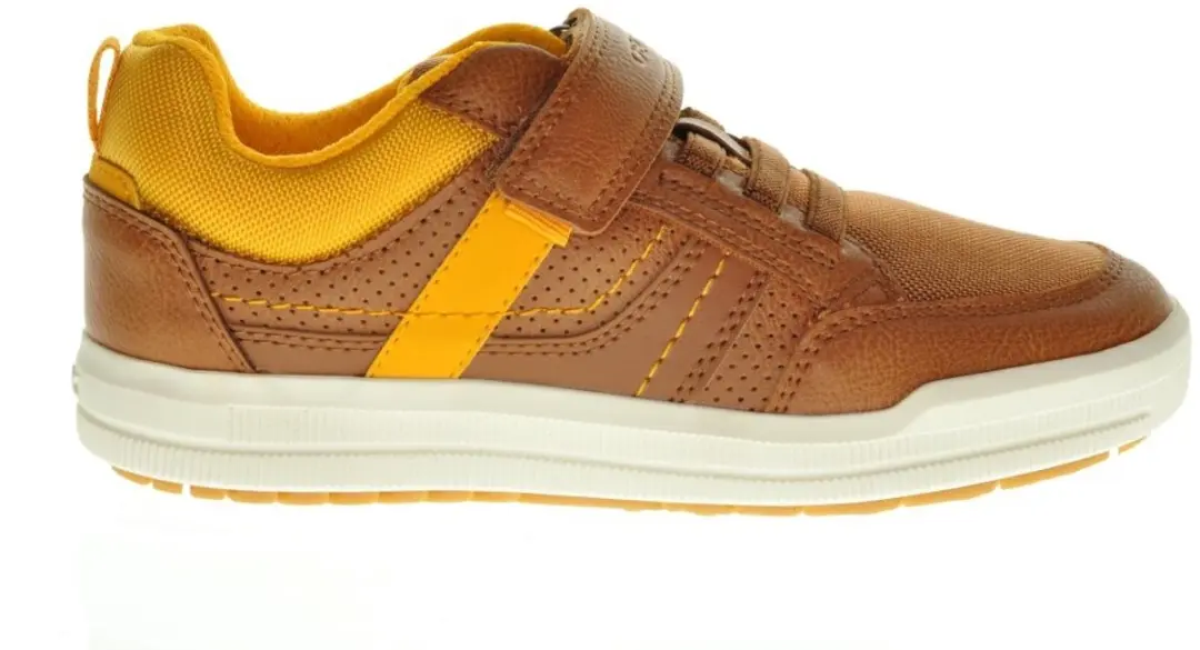 Geox Arzach Cognac Geel Sneaker Met Velcro maat 31