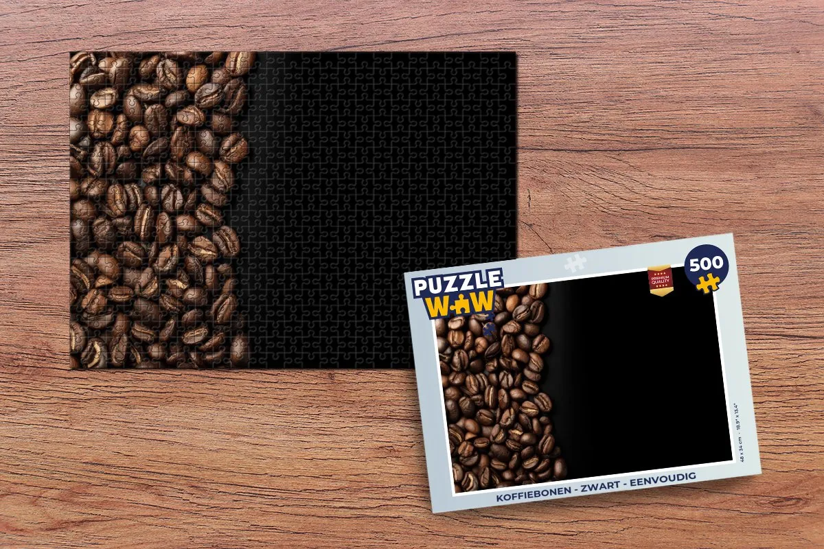 PuzzleWow Koffiebonen Puzzel 500 Stuks - Multicolor