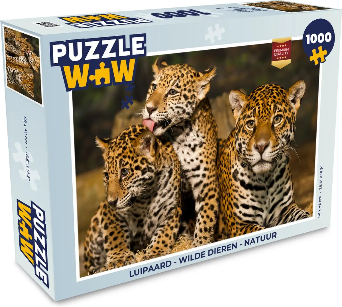 PuzzleWow Luipaard Puzzel 1000 Stuks - Multicolor