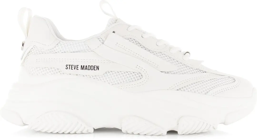 Steve Madden Possession Dames Sneakers - Wit - Maat 38