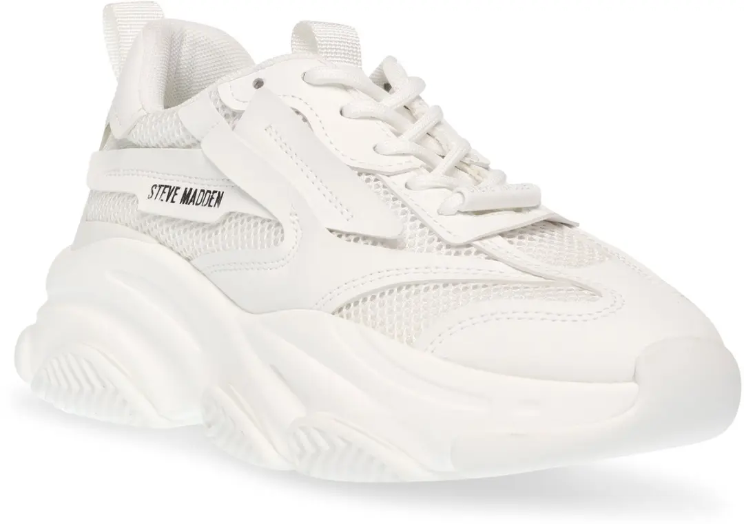 Steve Madden Possession Dames Sneakers - Wit - Maat 38