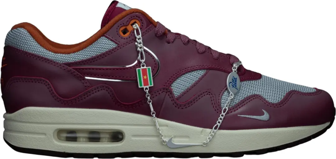 Nike Nike Air Max 1 Patta Waves Rush Maroon (with Bracelet)