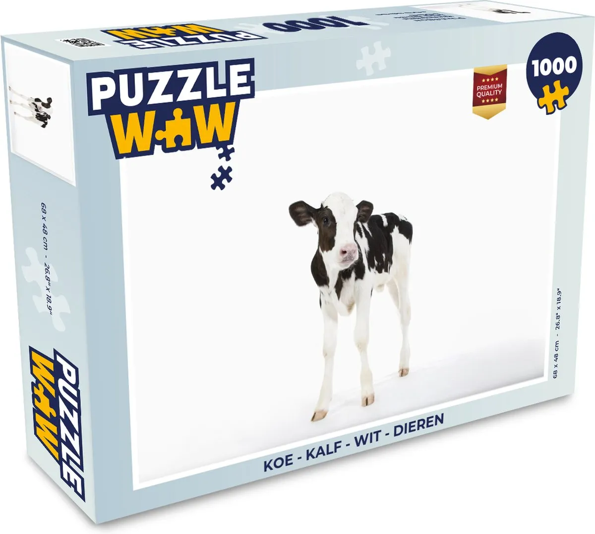 PuzzleWow Dieren Legpuzzel Koe & Kalf 1000 Stuks - Multicolor