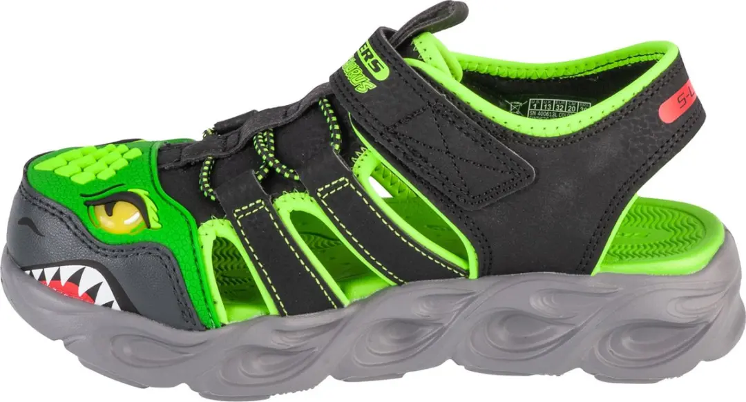 Skechers Hydro-Flare 400613L-BKLM Sandalen - Zwart - afbeelding 2 van 4