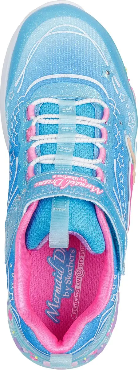 Skechers Mermaid Dreams Meisjes Sneakers - 35 - Blauw - afbeelding 5 van 6