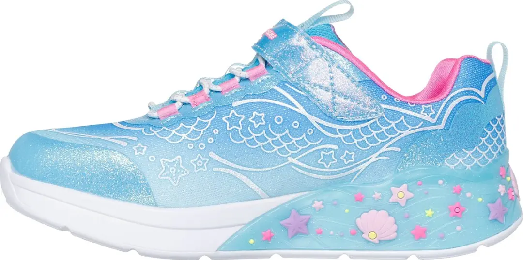 Skechers Mermaid Dreams Meisjes Sneakers - 35 - Blauw - afbeelding 2 van 6