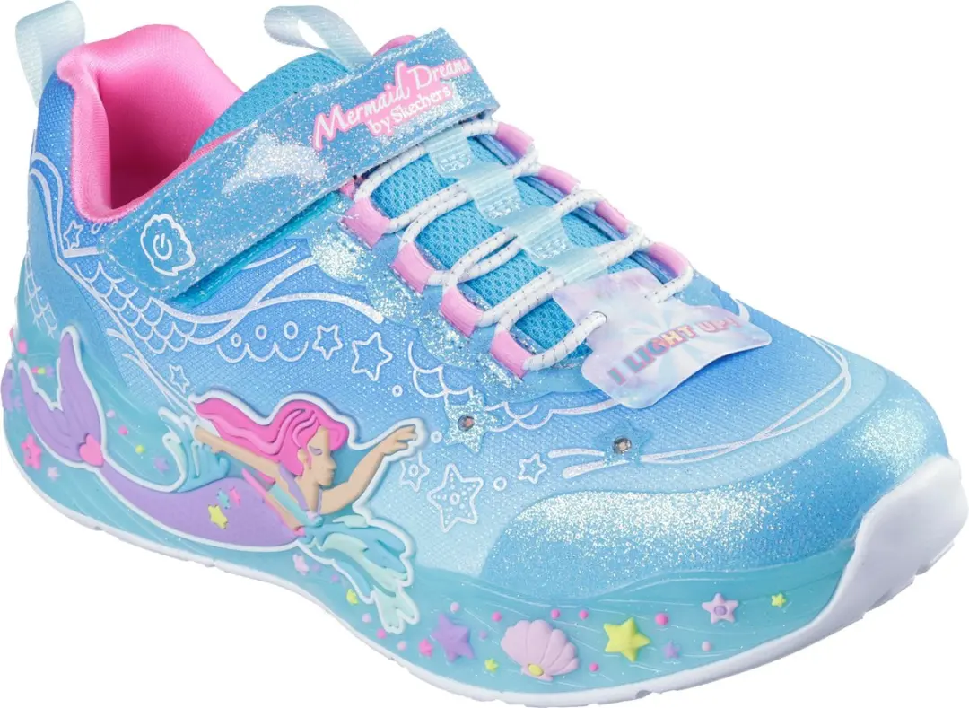 Skechers Mermaid Dreams Meisjes Sneakers - 35 - Blauw - afbeelding 4 van 6