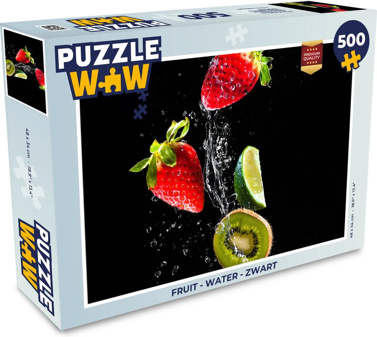 PuzzleWow Fruit Water Stilleven Legpuzzel 500 Stuks - Multicolor