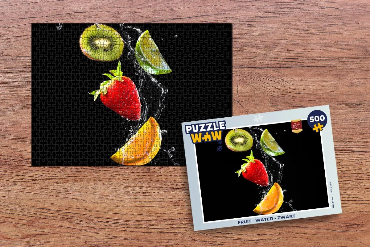 PuzzleWow Fruit Water Stilleven Legpuzzel 500 Stuks - Multicolor