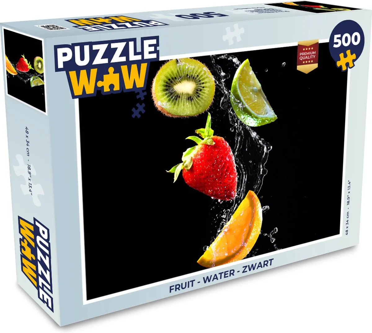 PuzzleWow Fruit Water Stilleven Legpuzzel 500 Stuks - Multicolor
