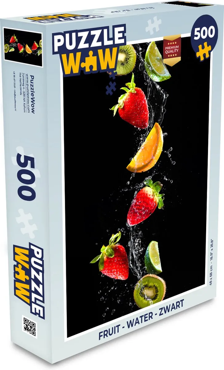 PuzzleWow Fruit Water Stilleven Legpuzzel 500 Stuks - Multicolor