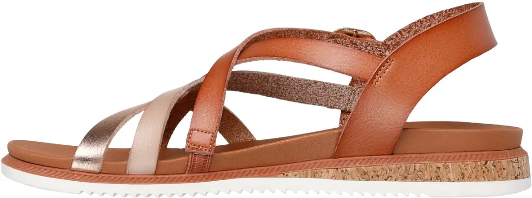 Skechers Desert Kiss Low Peak Rank Dames Sandalen - Chestnut - afbeelding 3 van 6