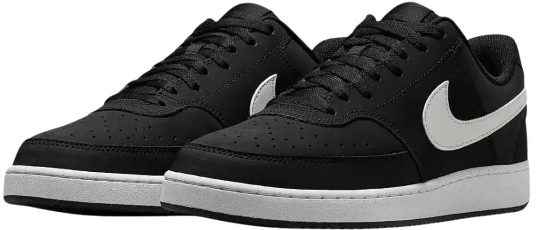 Nike Court Vision Low Premium HV8139-001 Lage Sneakers - Zwart - afbeelding 3 van 6