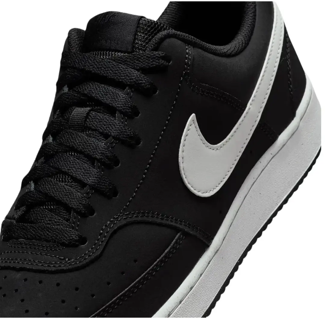 Nike Court Vision Low Premium HV8139-001 Lage Sneakers - Zwart - afbeelding 4 van 6