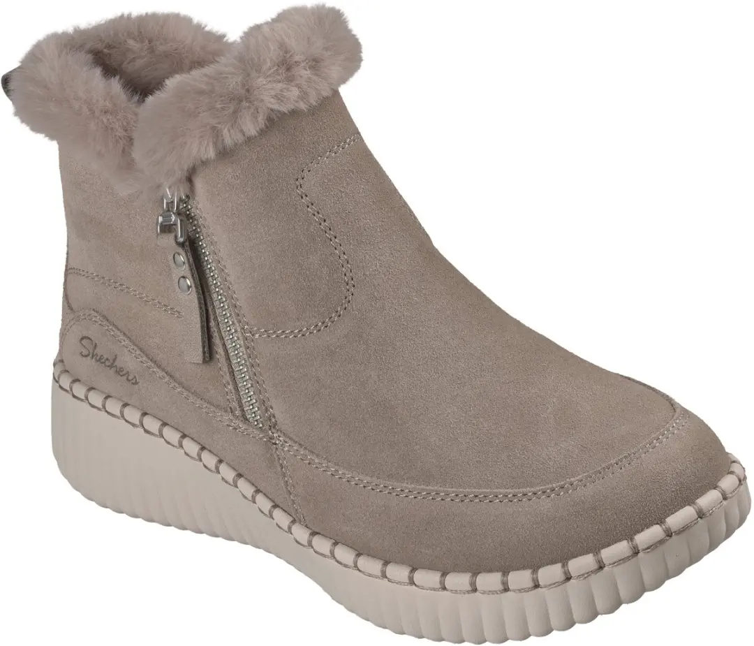 Skechers Wilshire Blvd Fresh Zip Dames Instappers - Taupe - afbeelding 6 van 6