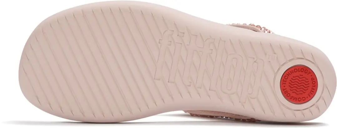 FitFlop Solay Mixed-Crystal Toe-Post Sandals Dames Sandalen - Nude Rose - afbeelding 6 van 6