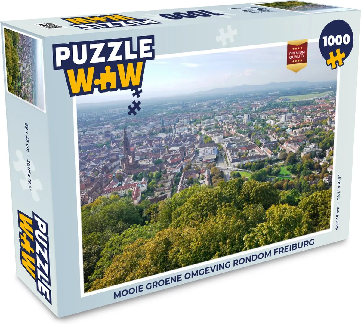 PuzzleWow Legpuzzel Mooie Groene Omgeving Freiburg 1000 Stuks - Multicolor