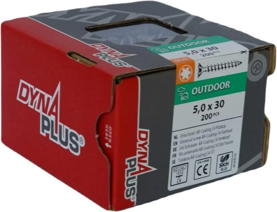 Dynaplus Unischroeven Torx 25 5x30mm - 200 Stuks - AR-Coating - afbeelding 5 van 6