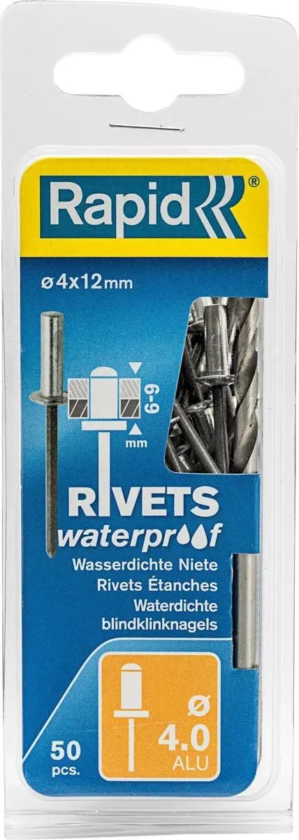 Rapid 5000400 Waterdichte Blindklinknagels 50 Stuks