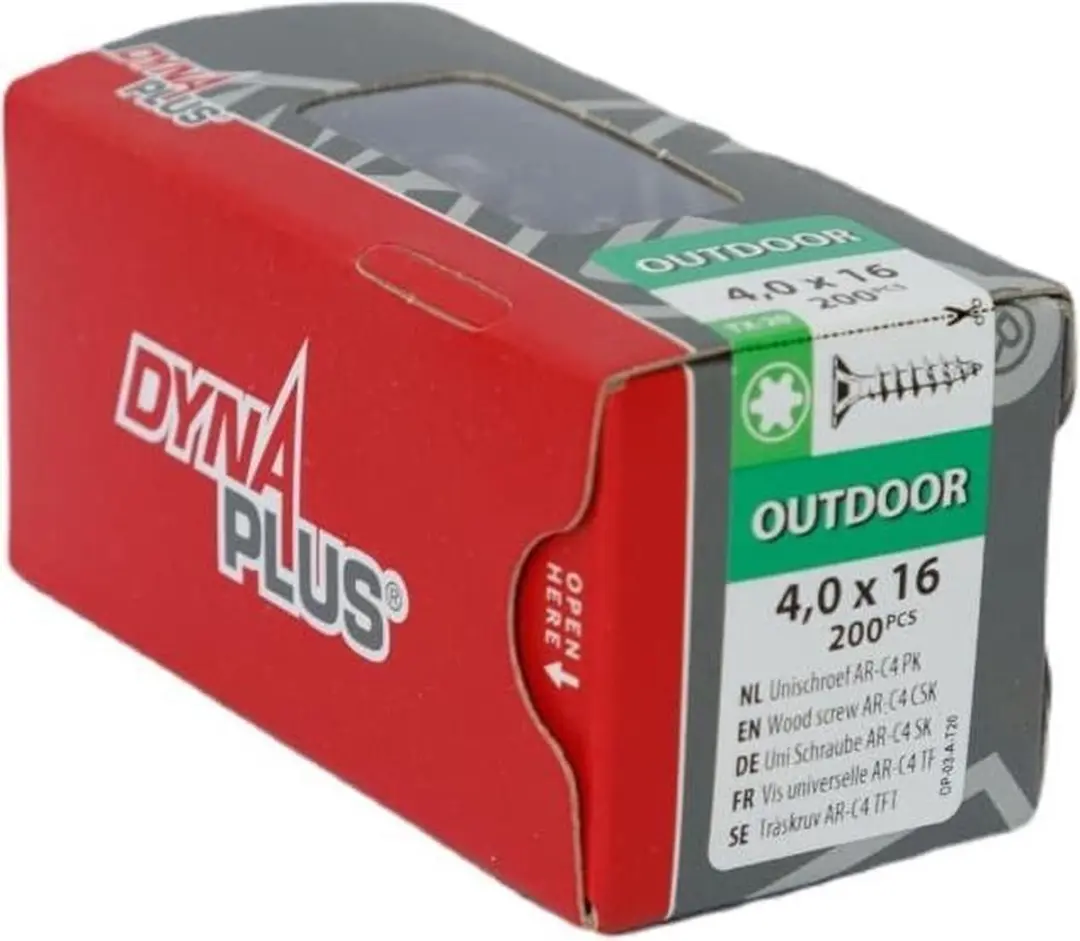 Dynaplus Unischroeven Torx 20 4x16mm - 200 Stuks - AR-Coating - afbeelding 5 van 6