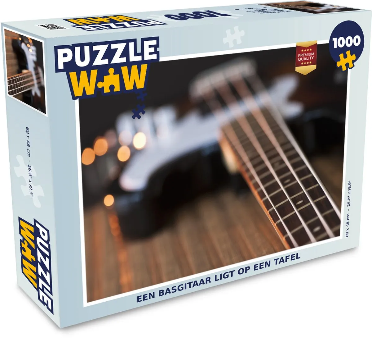 PuzzleWow Legpuzzel Basgitaar 1000 Stuks - Multicolor