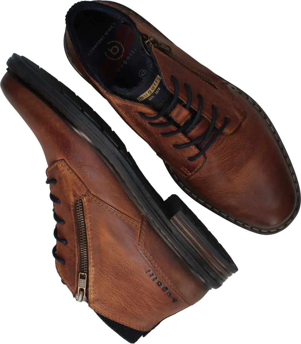 Bugatti Rigalo Evo Veterschoenen Hoog - cognac - Maat 44
