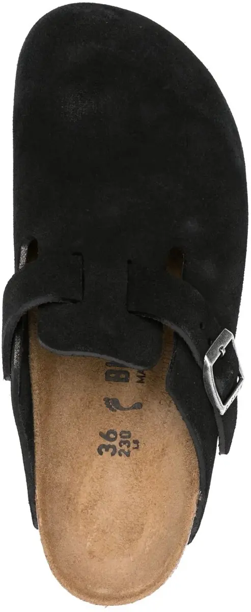 Birkenstock Slippers Boston Zwart Suede Narrow Maat 43