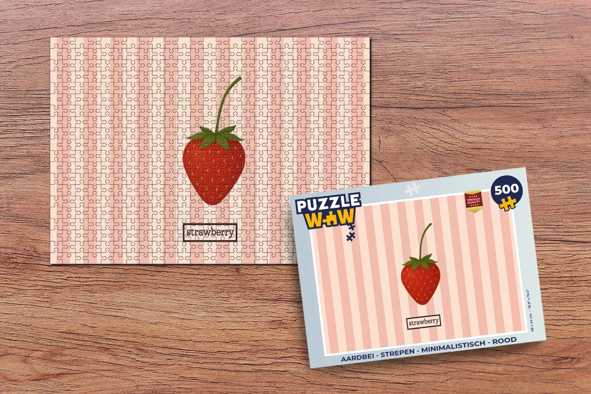 PuzzleWow Aardbei Strepen Legpuzzel 500 Stuks - MPN 8721374601892