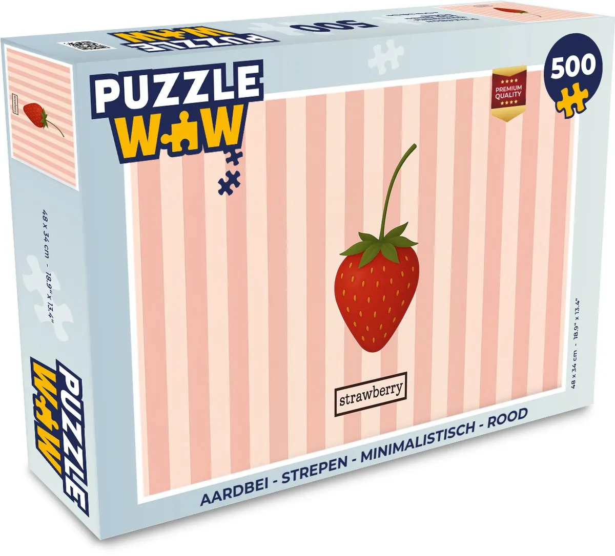 PuzzleWow Aardbei Strepen Legpuzzel 500 Stuks - MPN 8721374601892