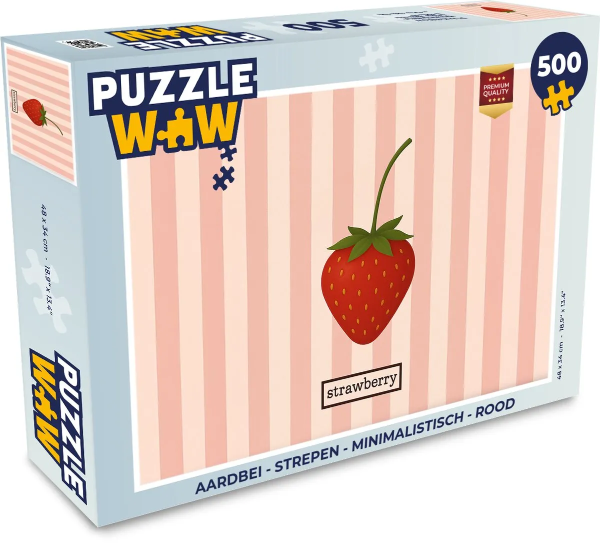 PuzzleWow Aardbei Strepen Legpuzzel 500 Stuks - MPN 8721374601892