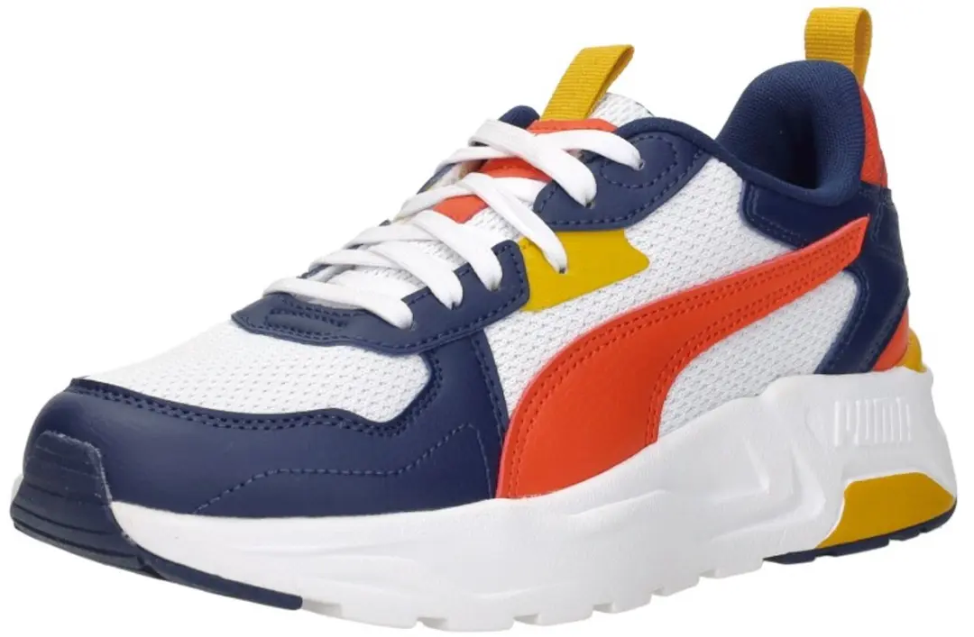 PUMA Trinity Lite Jr Unisex Sneakers - White/Fierce Red/Persian Blue - afbeelding 5 van 6