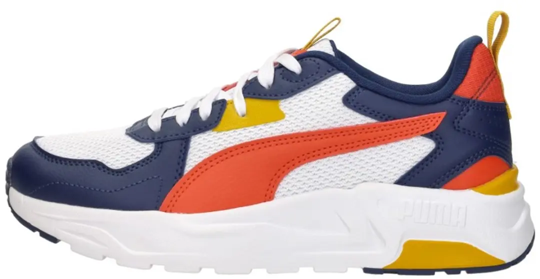 PUMA Trinity Lite Jr Unisex Sneakers - White/Fierce Red/Persian Blue - afbeelding 2 van 6