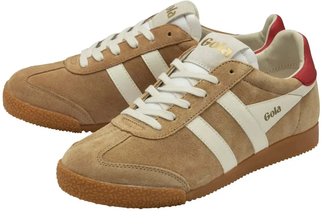 Gola Elan Vrouwen Sneakers - 39 - Caramel/Off White/Deep Red