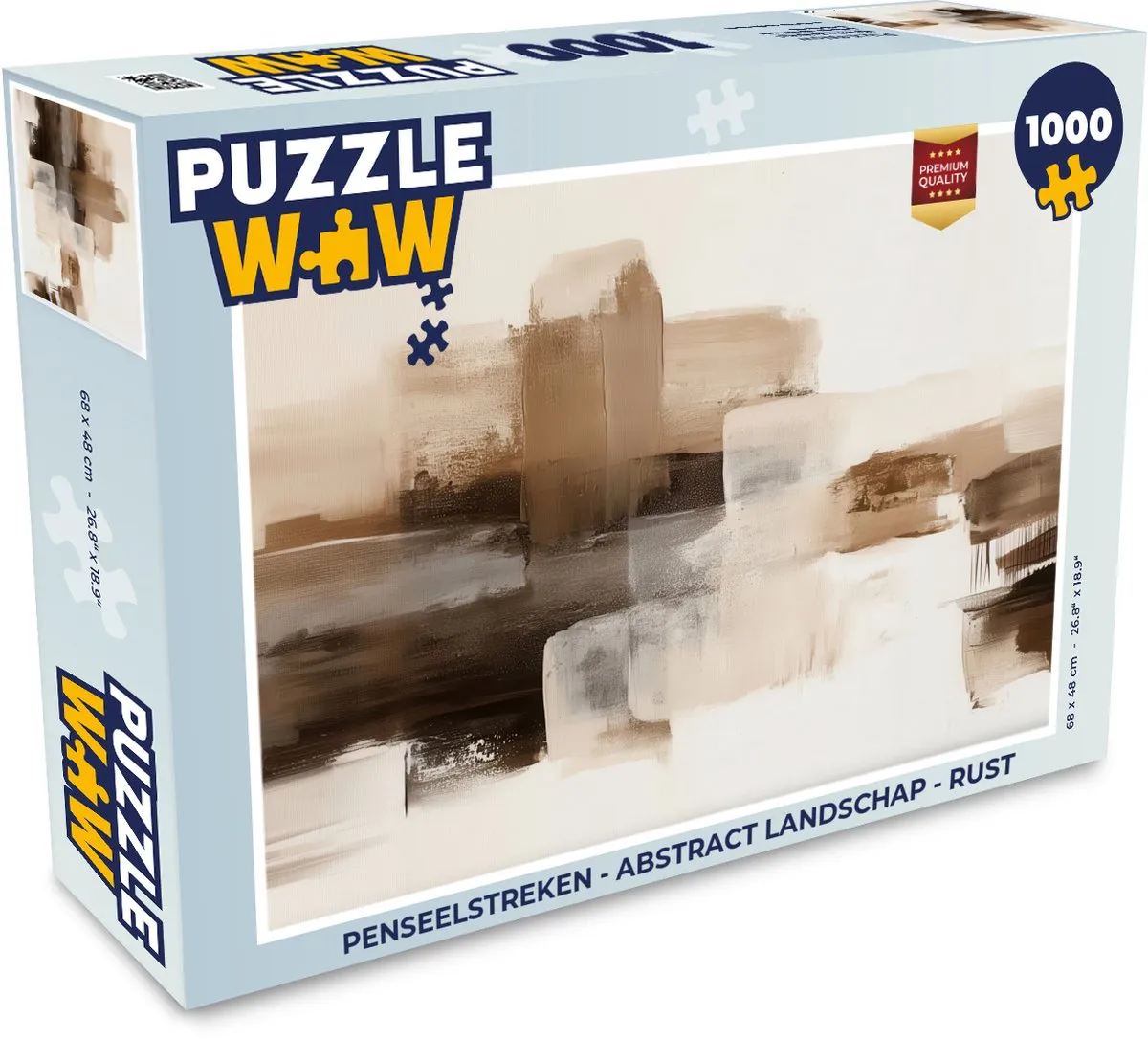 PuzzleWow Penseelstreken Abstract Legpuzzel 1000 Stuks