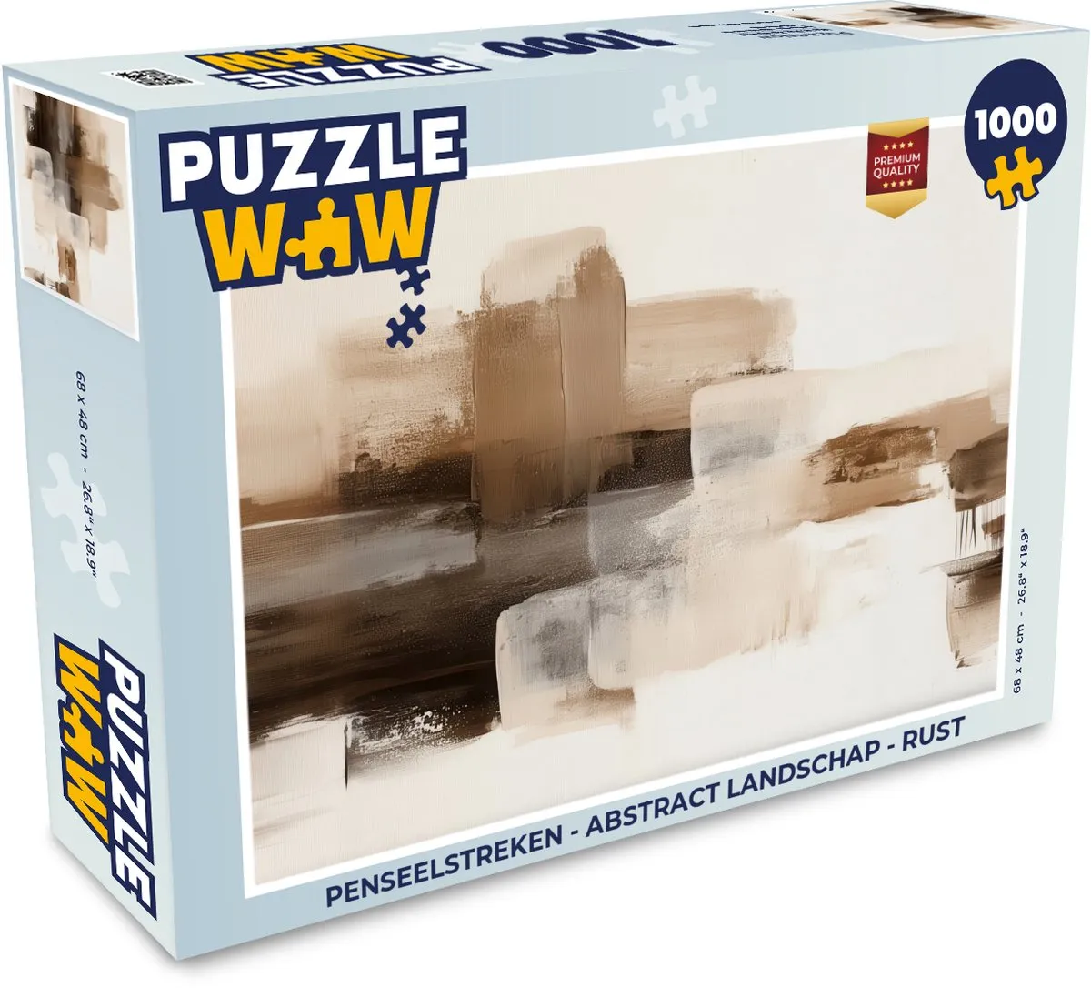 PuzzleWow Penseelstreken Abstract Legpuzzel 1000 Stuks